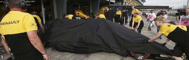 Palmer's car goes back to the garage