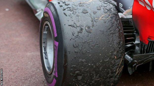 Daniel Ricciardo's tyres