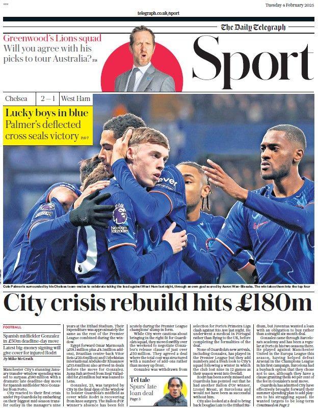 The Daily Telegraph sports section