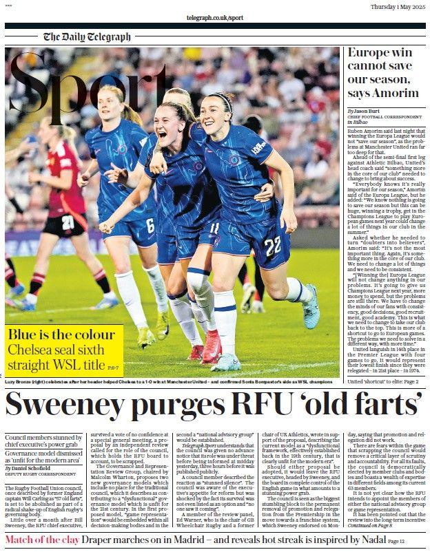 The Daily Telegraph sports section