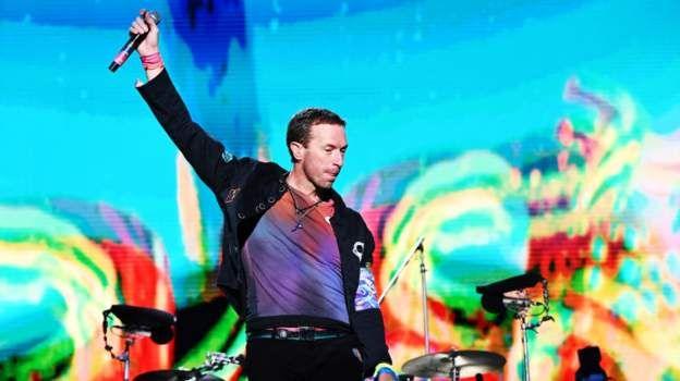 Chris Martin performing at Radio 1's Big Weekend in Luton