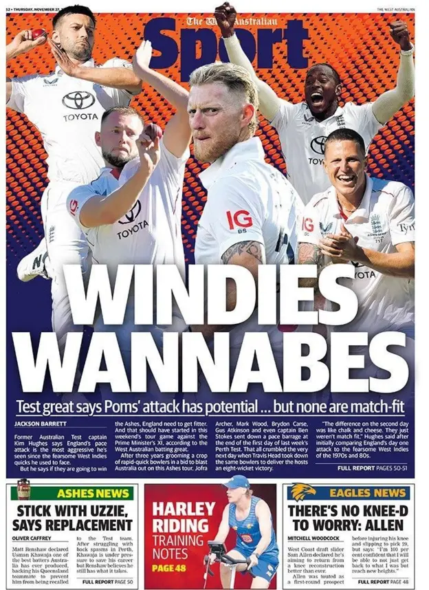 ‘Aspirantes a Windies’: lo que dicen los periódicos australianos