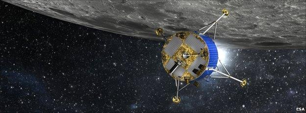 Esa lunar lander artist's impression