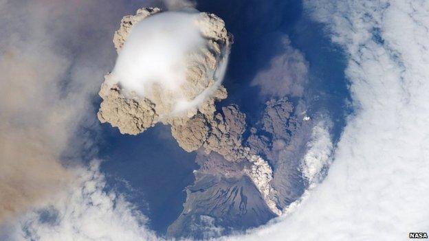 Sarychev Volcano seen from space