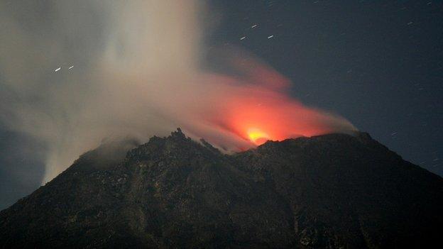 Mount Merapi in Indonesia