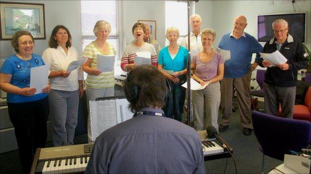 Jersey festival choir with Roger Bara singing the Liberation Hymn