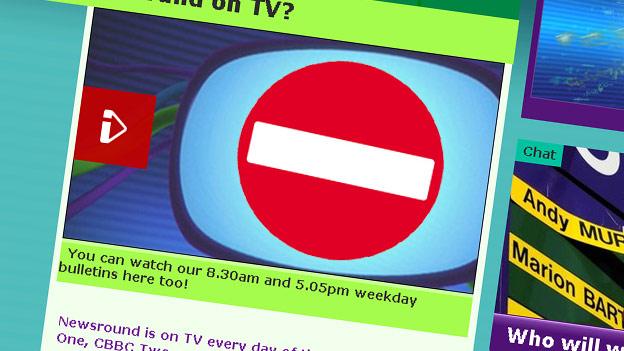 A no entry sign on a Newsround page