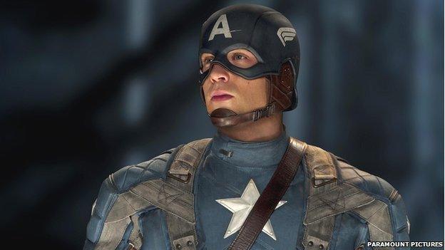 Chris Evans in the lead role in Captain America: The First Avenger