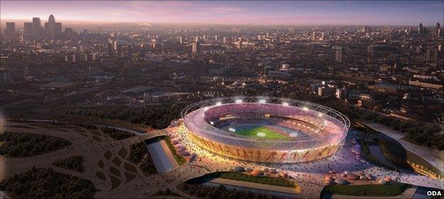 Artist's impression of London's Olympic stadium