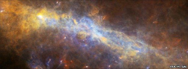 Herschel's view of a ring of gas and dust in the centre of our galaxy