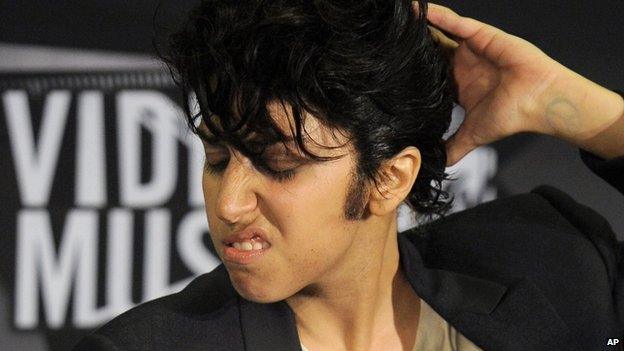 Lady Gaga dressed as her alter ego Jo Calderone
