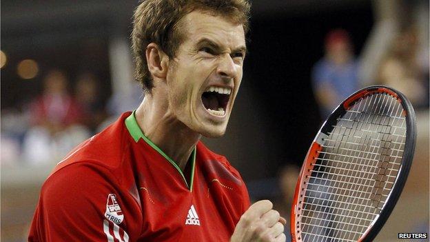 Andy Murray at the US Open tournament