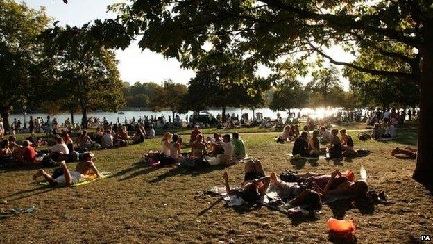 People out in Hyde Park