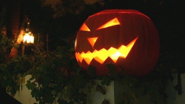 Jack-o-lantern made from pumpkin