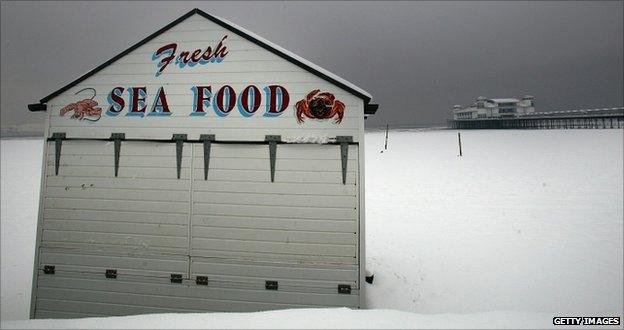 Seaside in winter