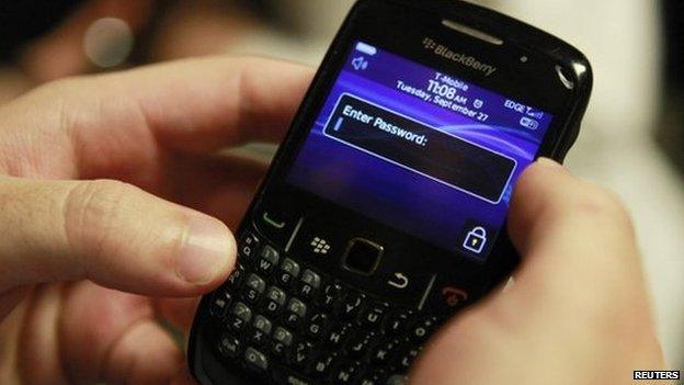 A Blackberry device