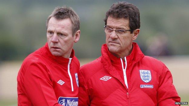 Stuart Pearce with Fabio Capello