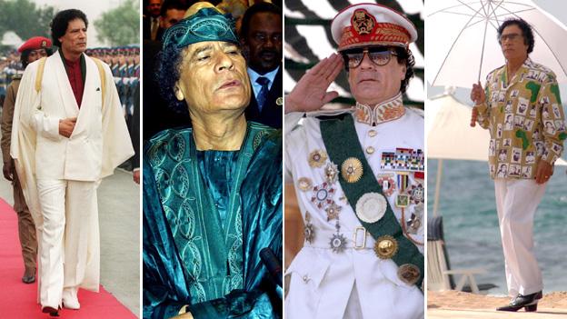 Images of Gaddafi over the years