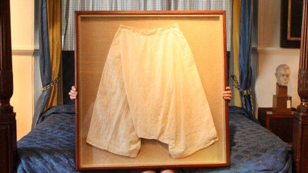 Large silk bloomers owned by Queen Victoria