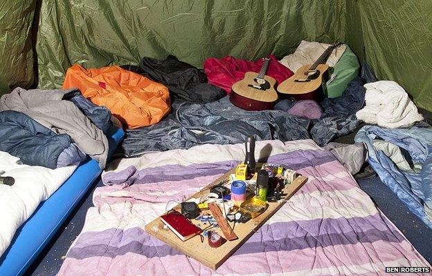 The Peace Tent at St Paul’s Camp is occupied by up to 15 people on any one night