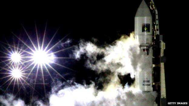 Russian spacecraft taking off