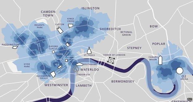 O2's 4G LTE coverage trial map