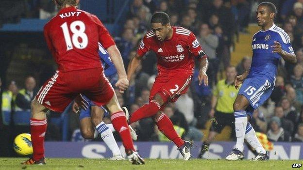 Glen Johnson scores for Liverpool
