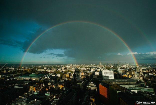 Rainbow over London