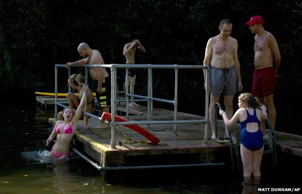 Swimming on Hampstead Heath