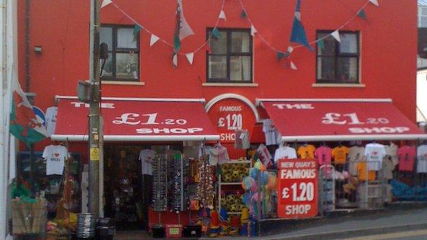 New Quay's £1.20 shop