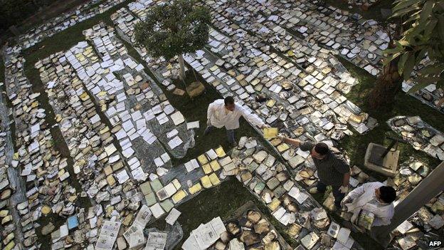 Books drying