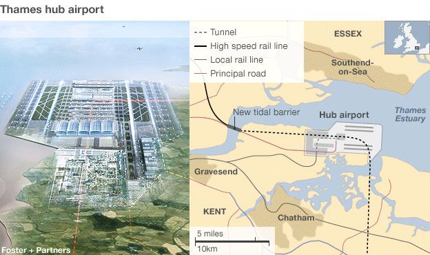 Map: Thames Hub airport