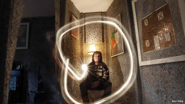 Frank Buckley in his newly built home