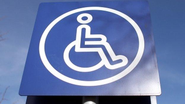 Disabled access sign