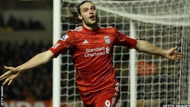 Liverpool striker Andy Carroll