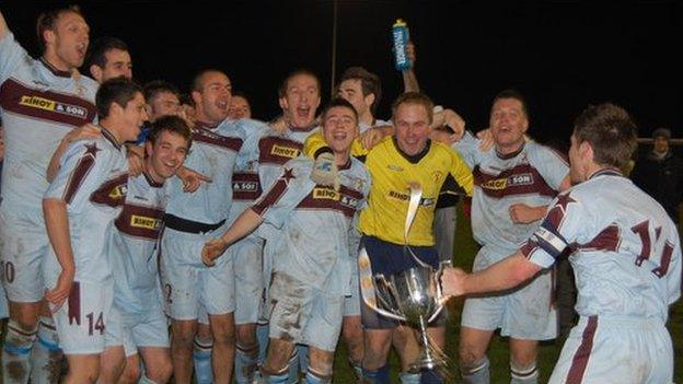 Football: North celebrate winning the Senior County Division One
