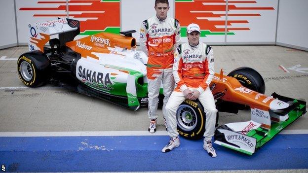 Paul di Resta and Nico Hulkenberg