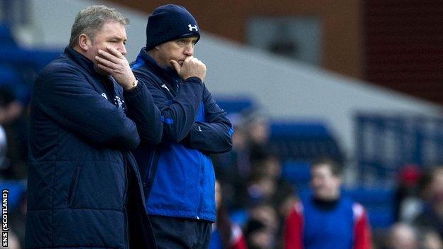 Rangers manager Ally McCoist and Kenny McDowall