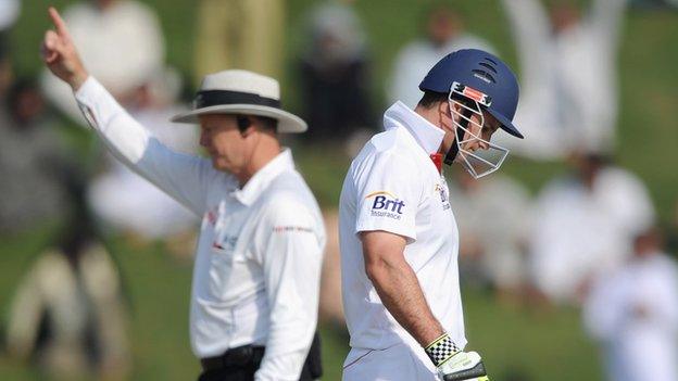 Andrew Strauss is dismissed