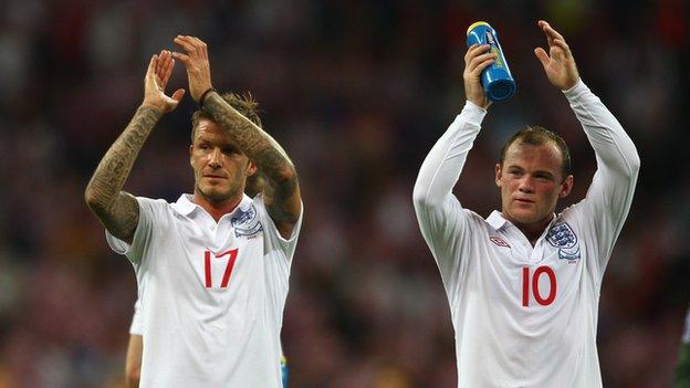 David Beckham and Wayne Rooney