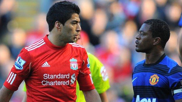 Luis Suarez Patrice Evra