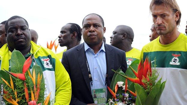 Zambia players and officials pay their respects