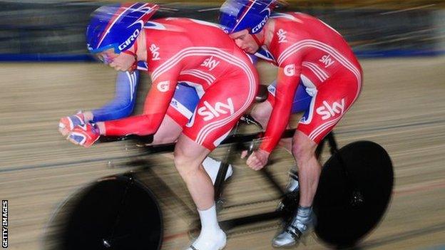 Paracyclists Barney Storey and Anthony Kappes