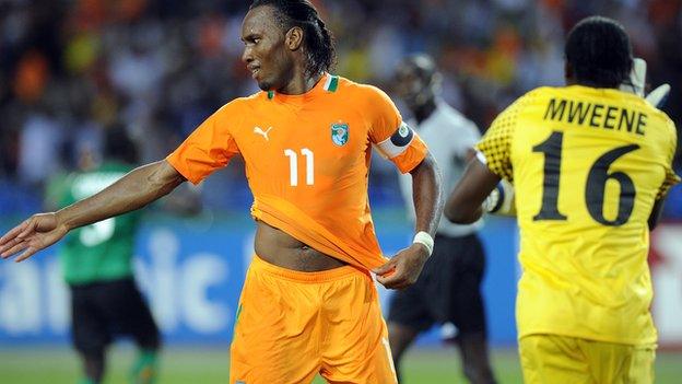 Didier Drogba missed a penalty for Ivory Coast