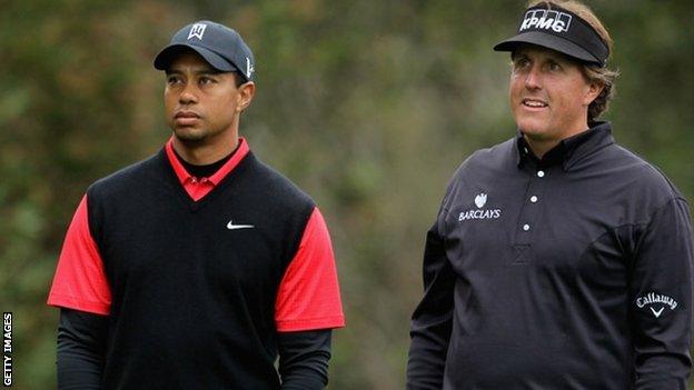 Tiger Woods and Phil Mickelson