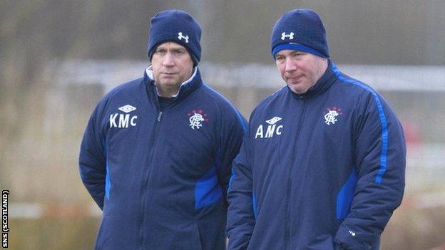 Rangers manager Ally McCoist and assistant Kenny McDowall