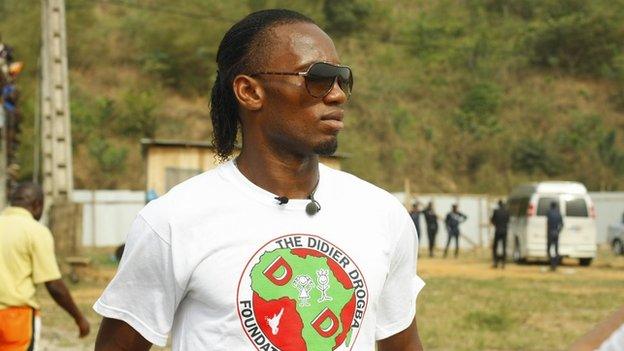 Didier Drogba in Ivory Coast after losing the final of the Africa Cup of Nations