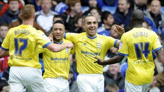 Birmingham celebrate their goal