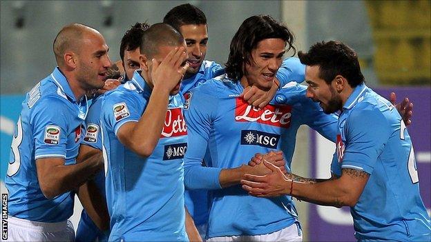 Napoli celebrate a goal