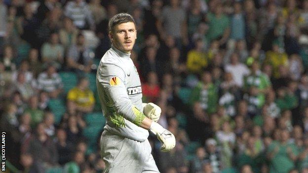 Celtic goalkeeper Lukasz Zaluska